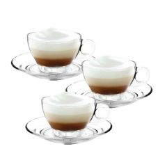 Ocean Caffe Latte Cup & Saucer Set 260 Milliliter Set Of 6