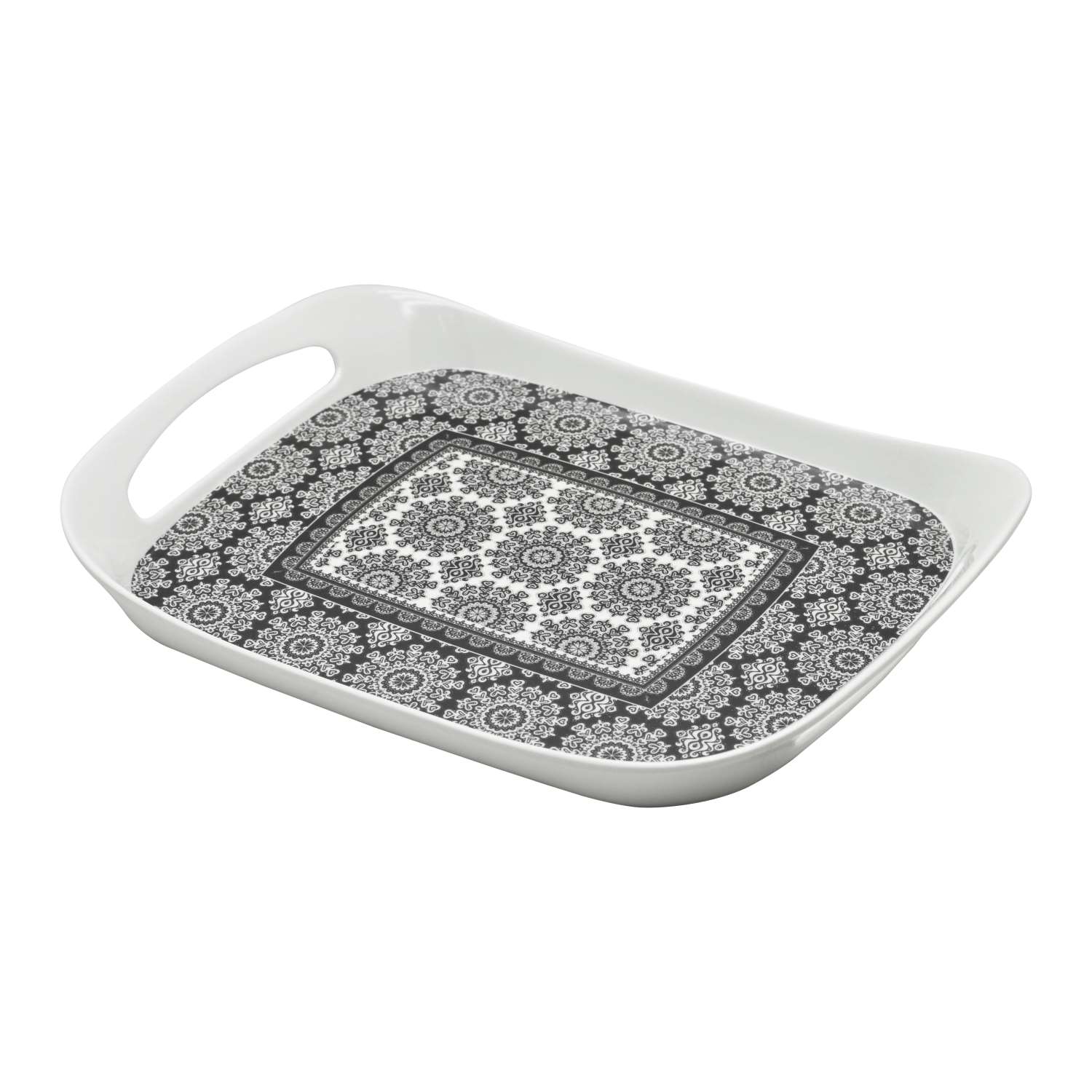 Rk Comfort Tray Small Black Abstract, Dwt1024Bab, 12.25" X 9"