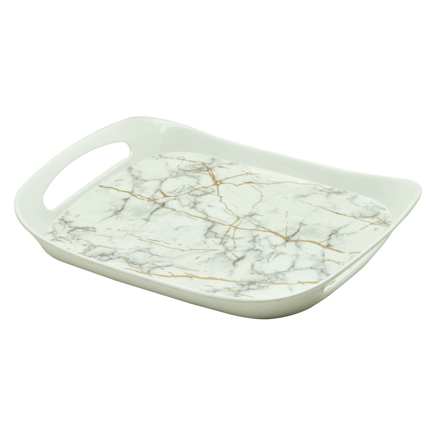 Rk Comfort Tray Small White Static Gold, Dwt1024Wsg, 12.25" X 9"
