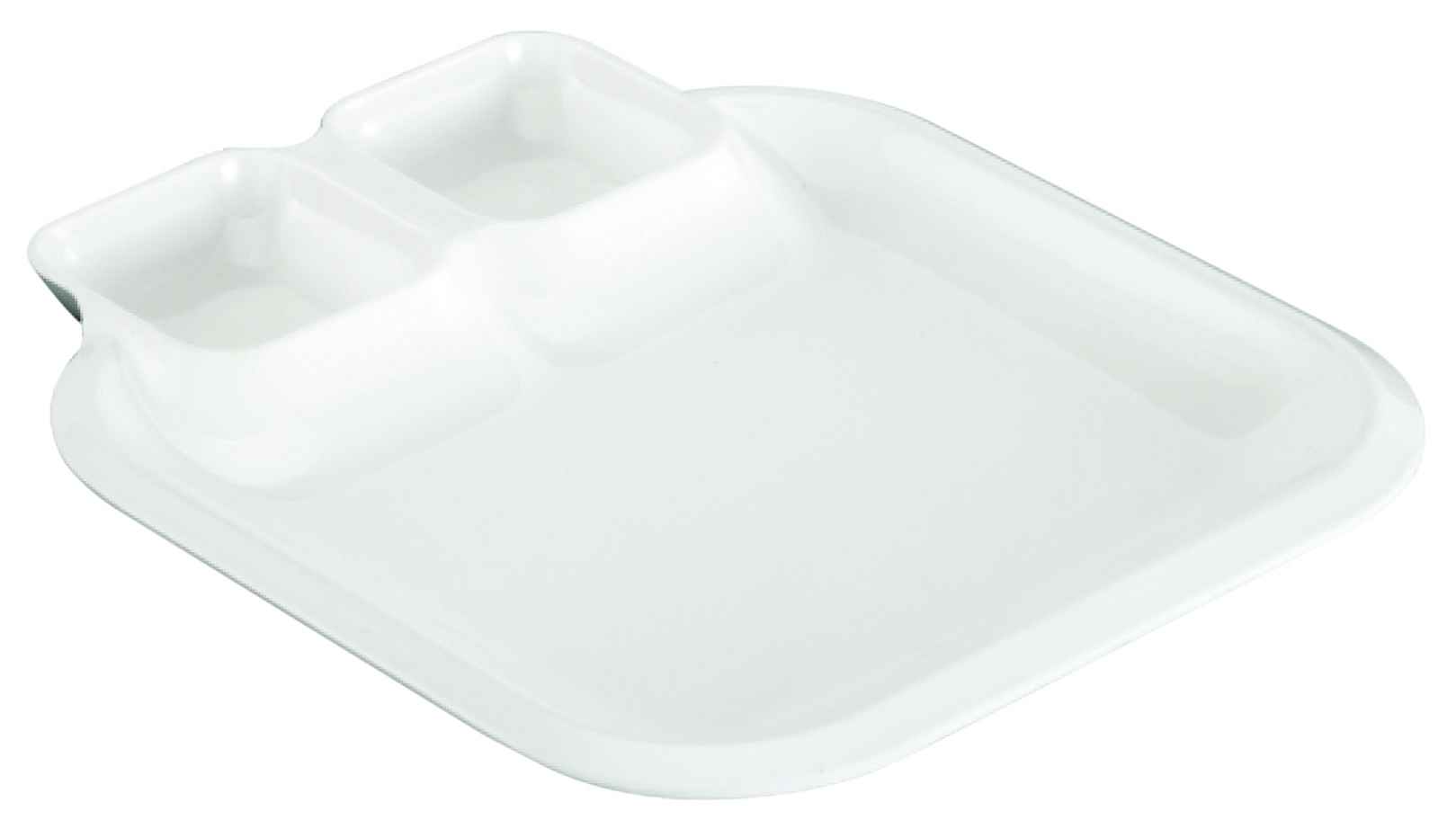 Dinewell Melamine Chip And Dip Serving Tray White