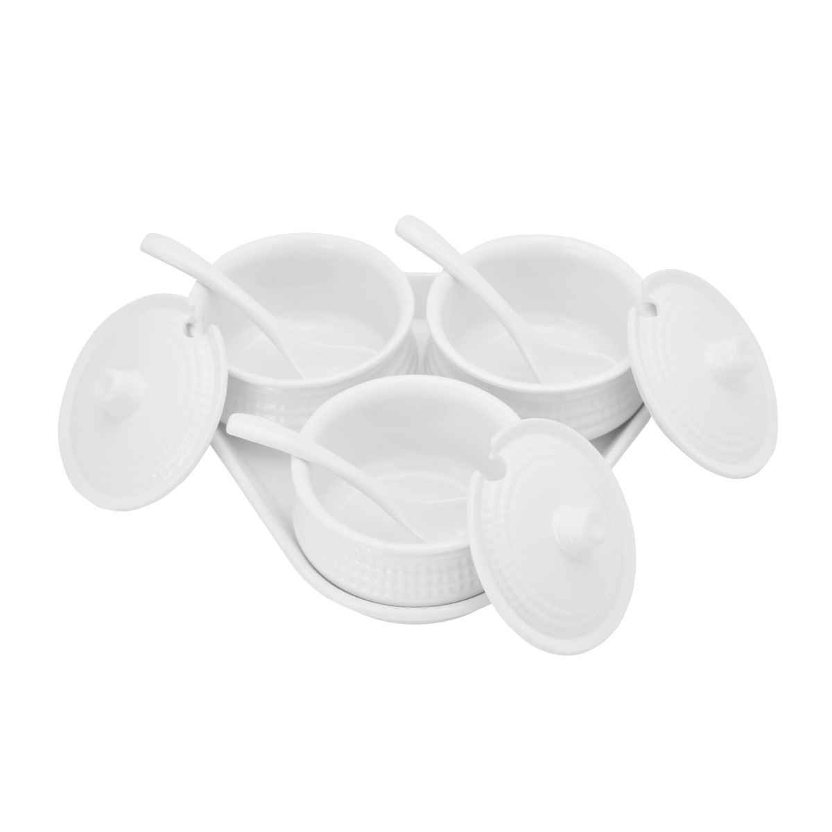 Dinewell Melamine Pickle Serving Tray White