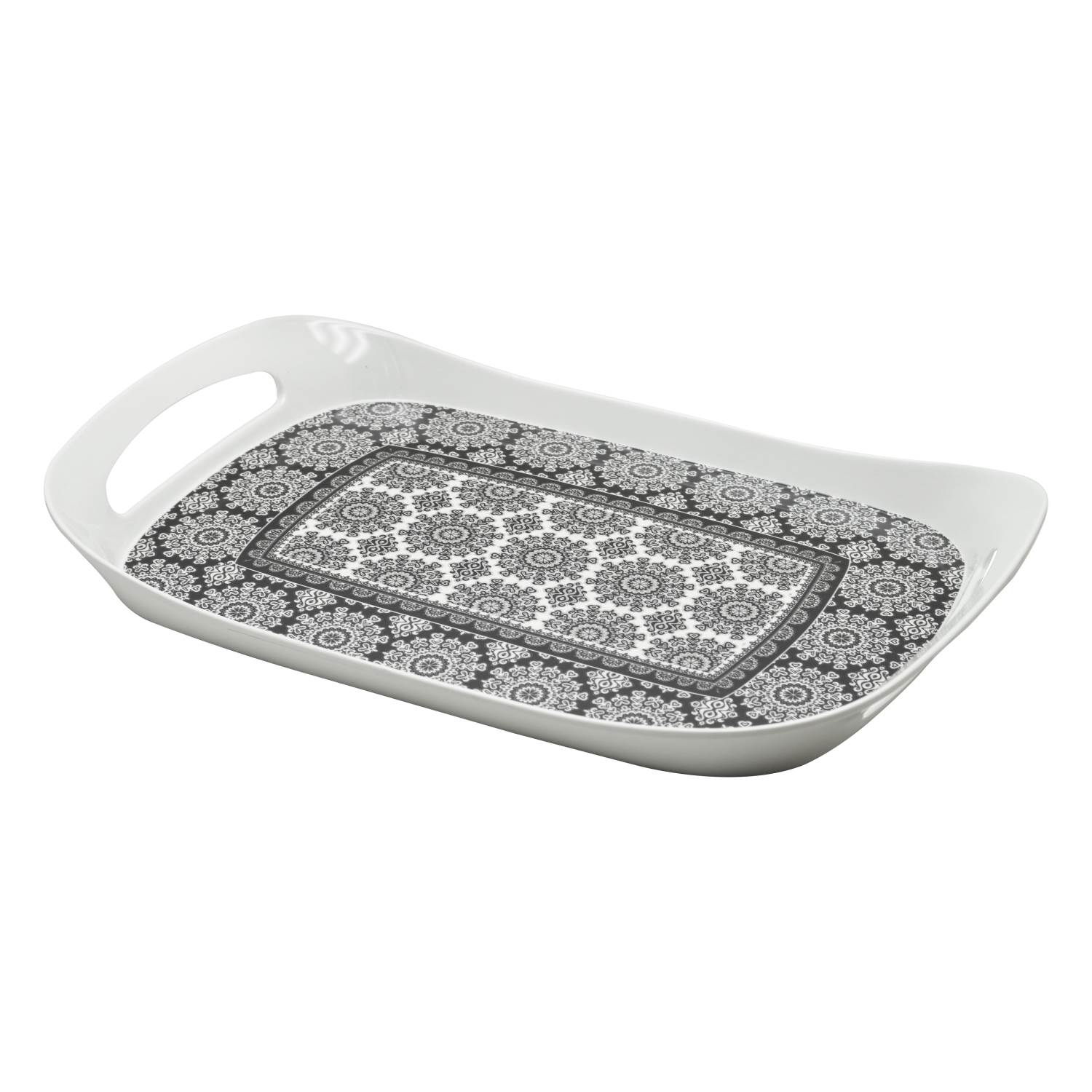 Rk Comfort Tray Large Black Abstract, Dwt1072Bab, 16.25" X 10.25"