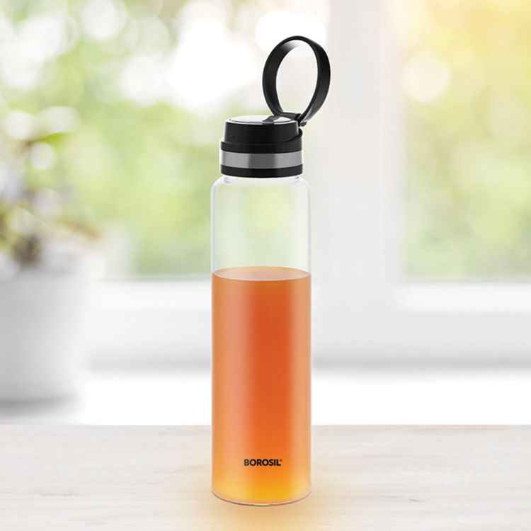 Borosil Easygo Glass Bottle Stainless Steel Lid -1 Liter