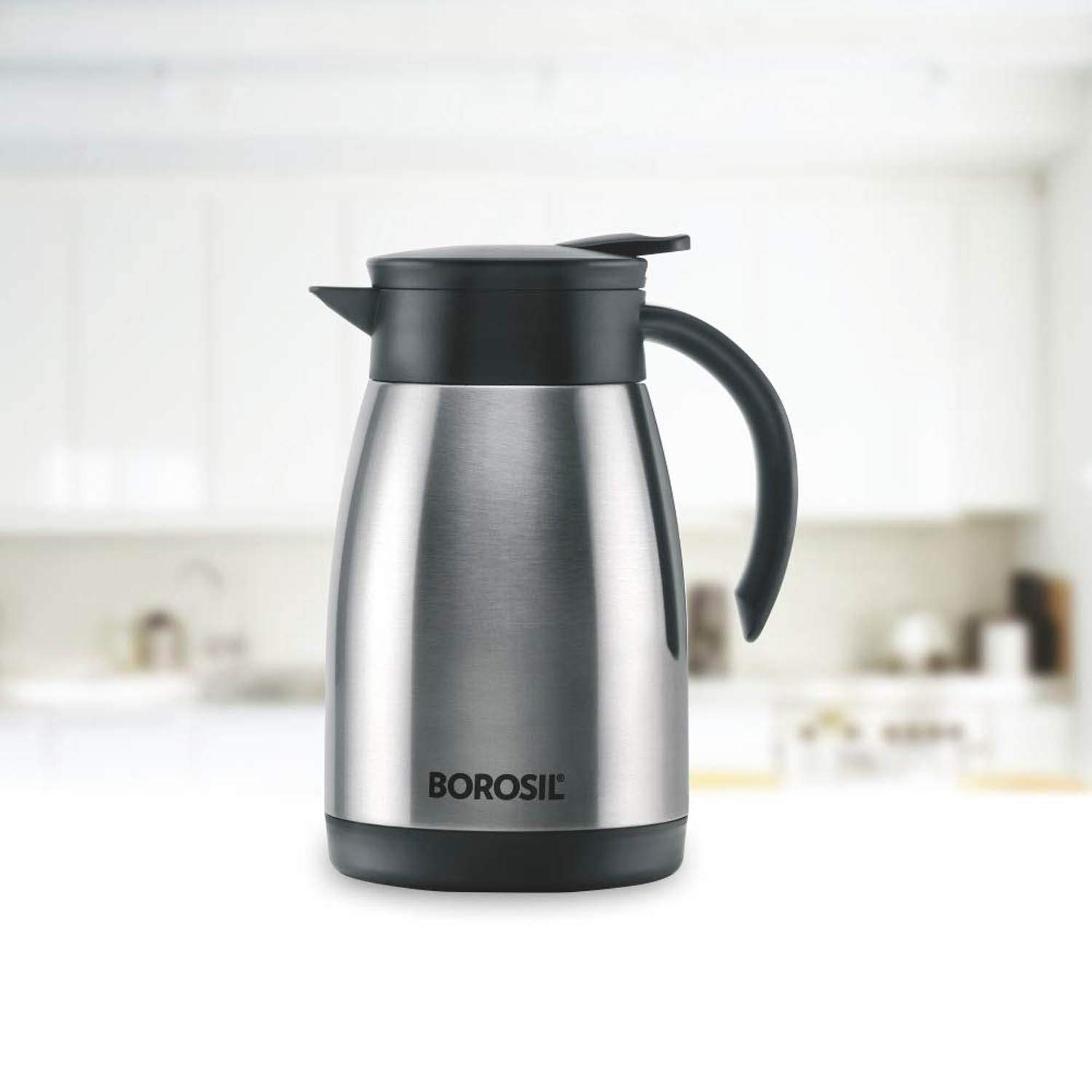 Borosil Vacuum Insulated Teapot Flask - Stainless Steel - 1.5 Litre - FLKT15SS21