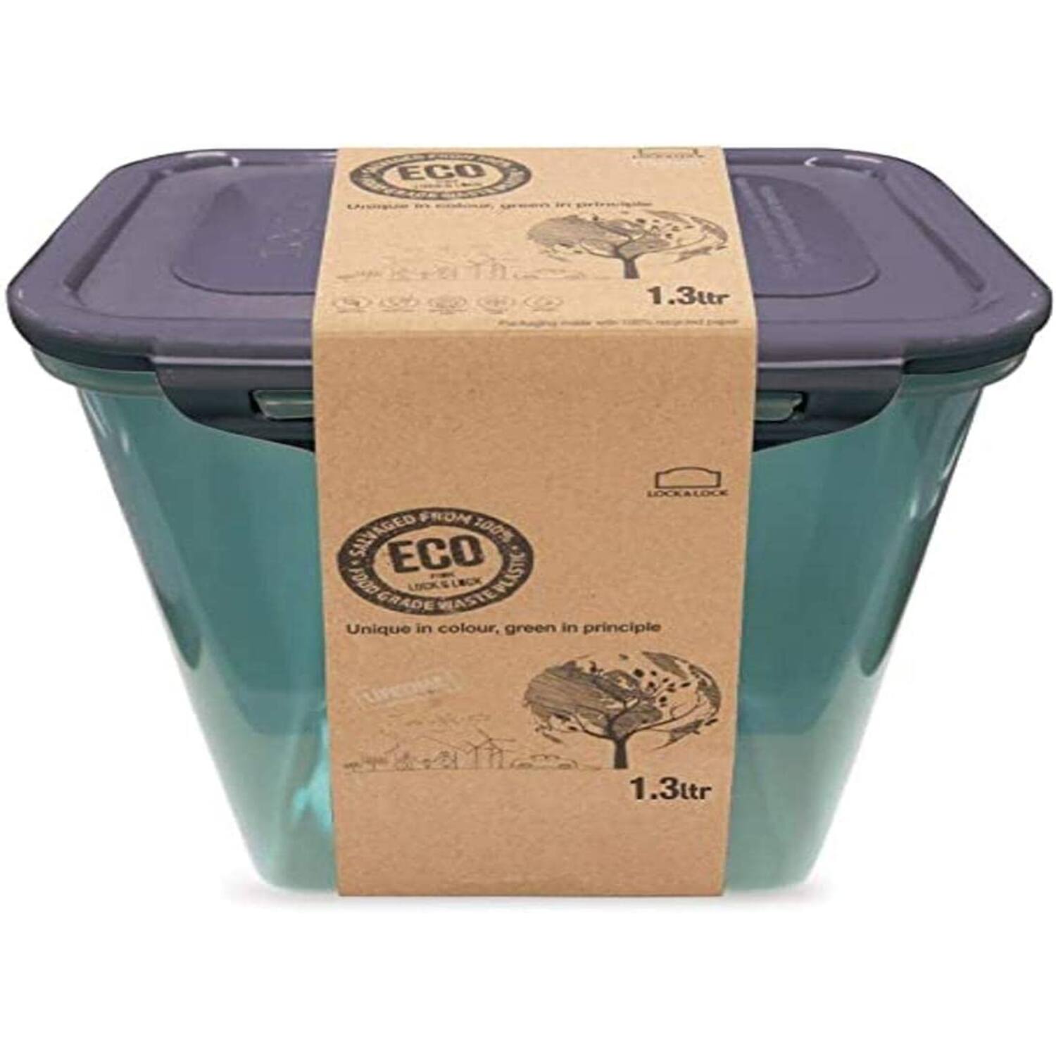 L&L Eco Food Container Rect 1.3 L