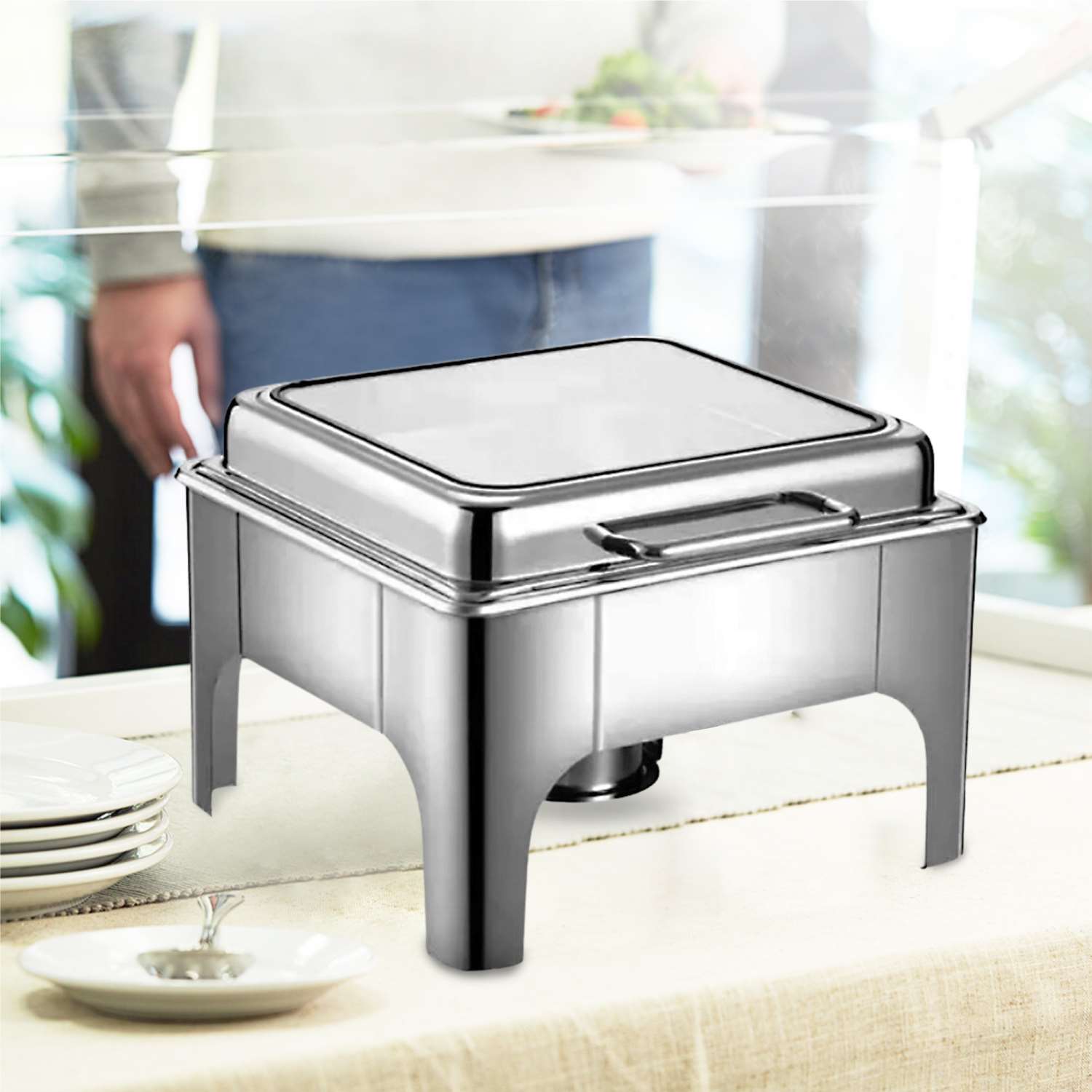 Chefset Stainless Steel Hydraulic Square-steel-6 Liter