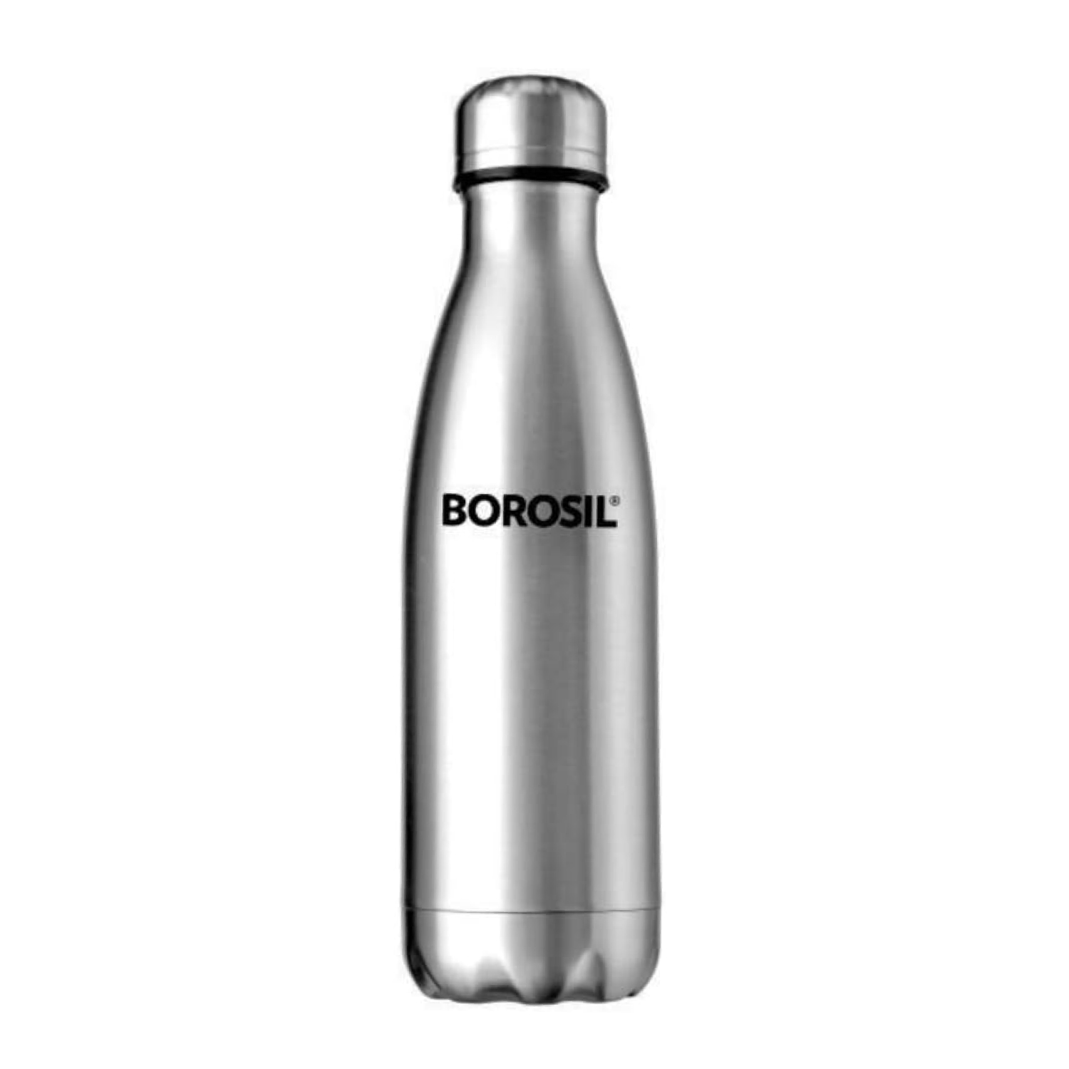 Borosil Vacuum Bolt Bottle Steel - 1 LTR