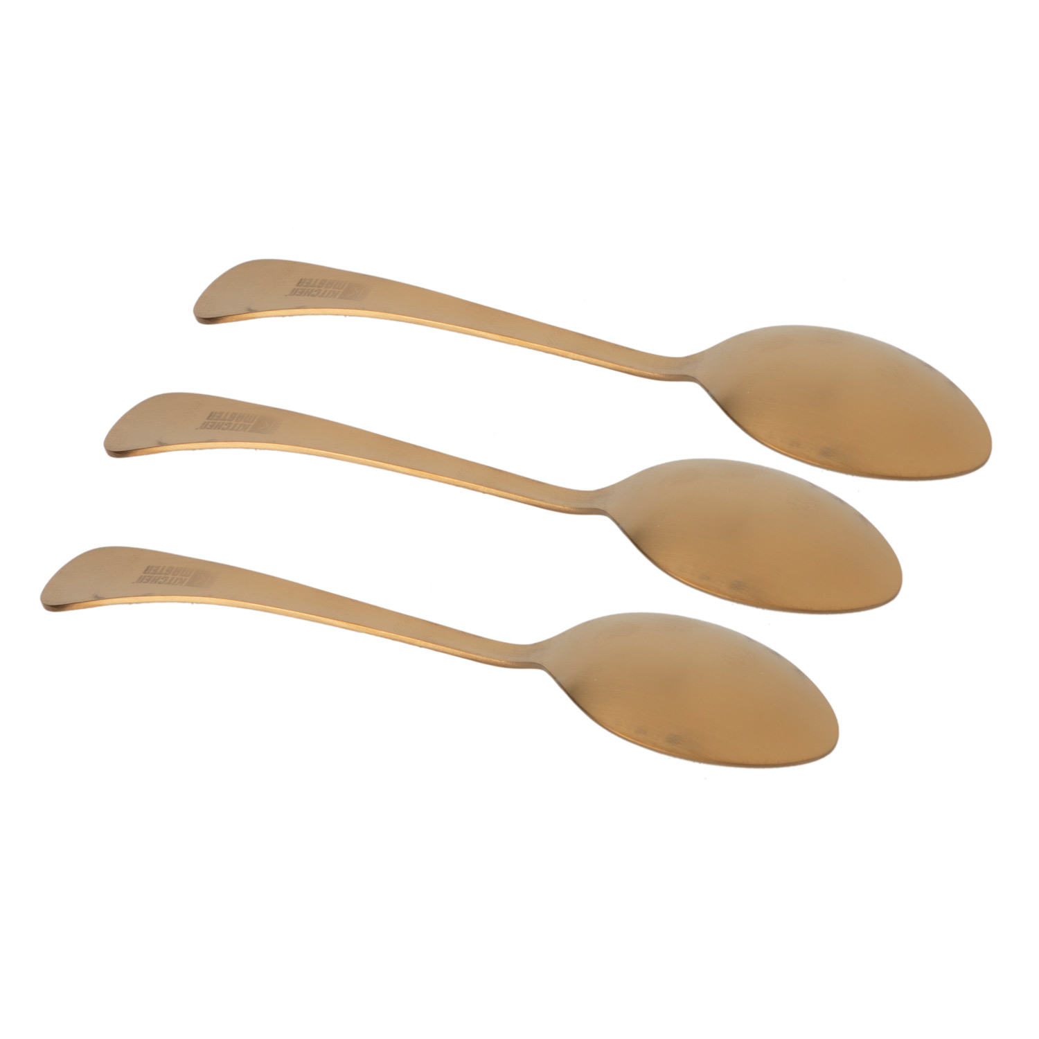 Kitchen Master Gold Dessert Spoon, 3Pc Pack