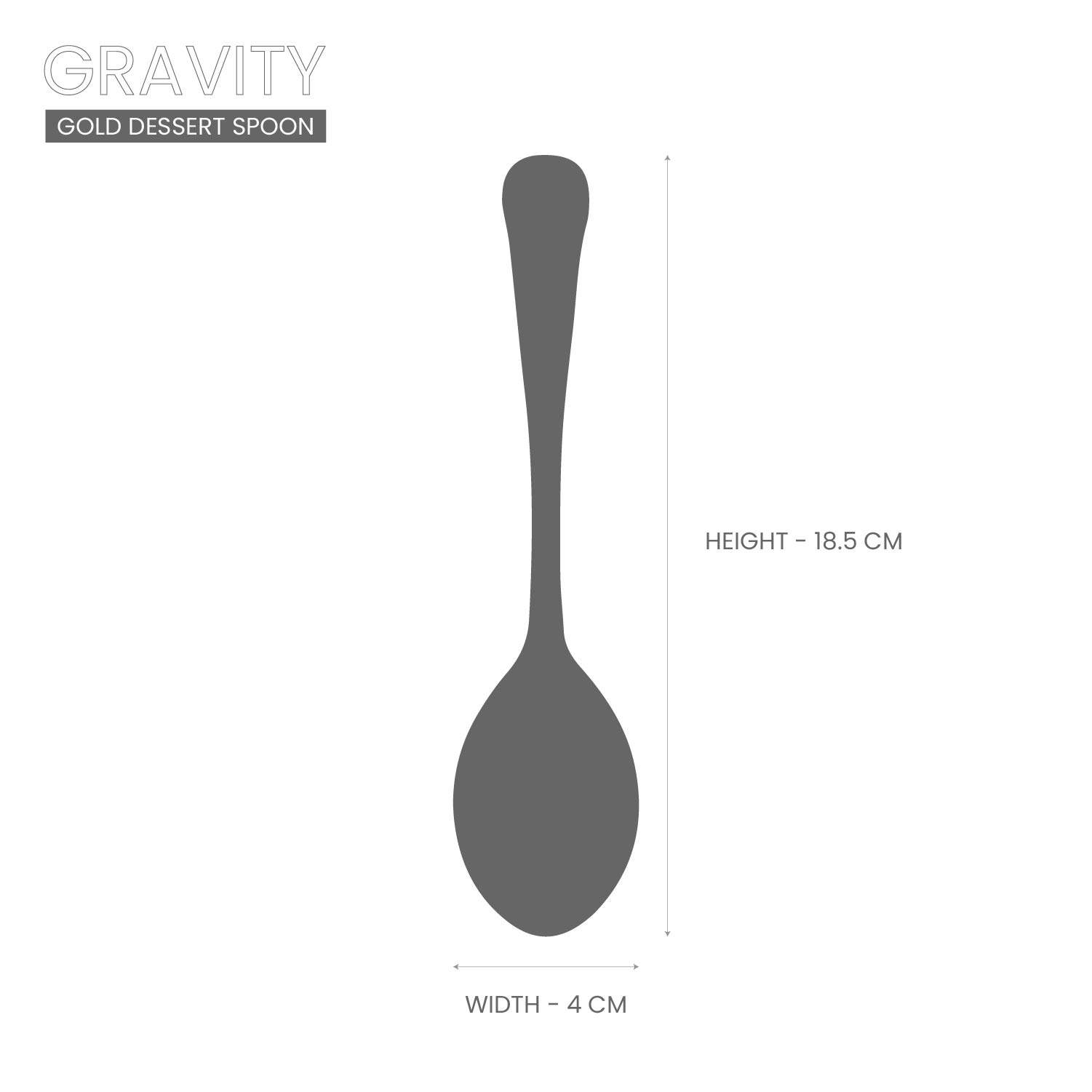 Kitchen Master Gold Dessert Spoon, Km0100, 3Pc Pack, Gravity