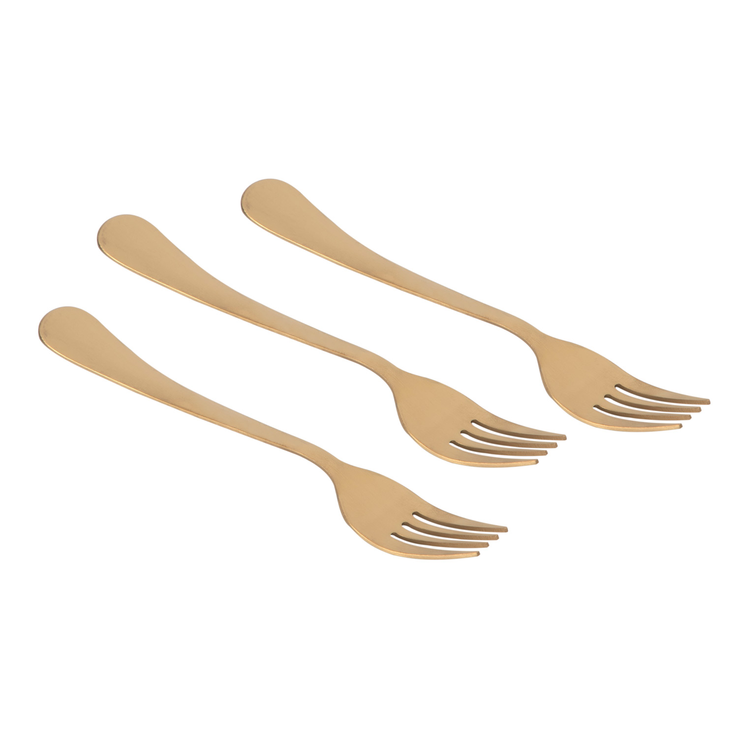 Kitchen Master Gold Dessert Fork, 3Pc Pack