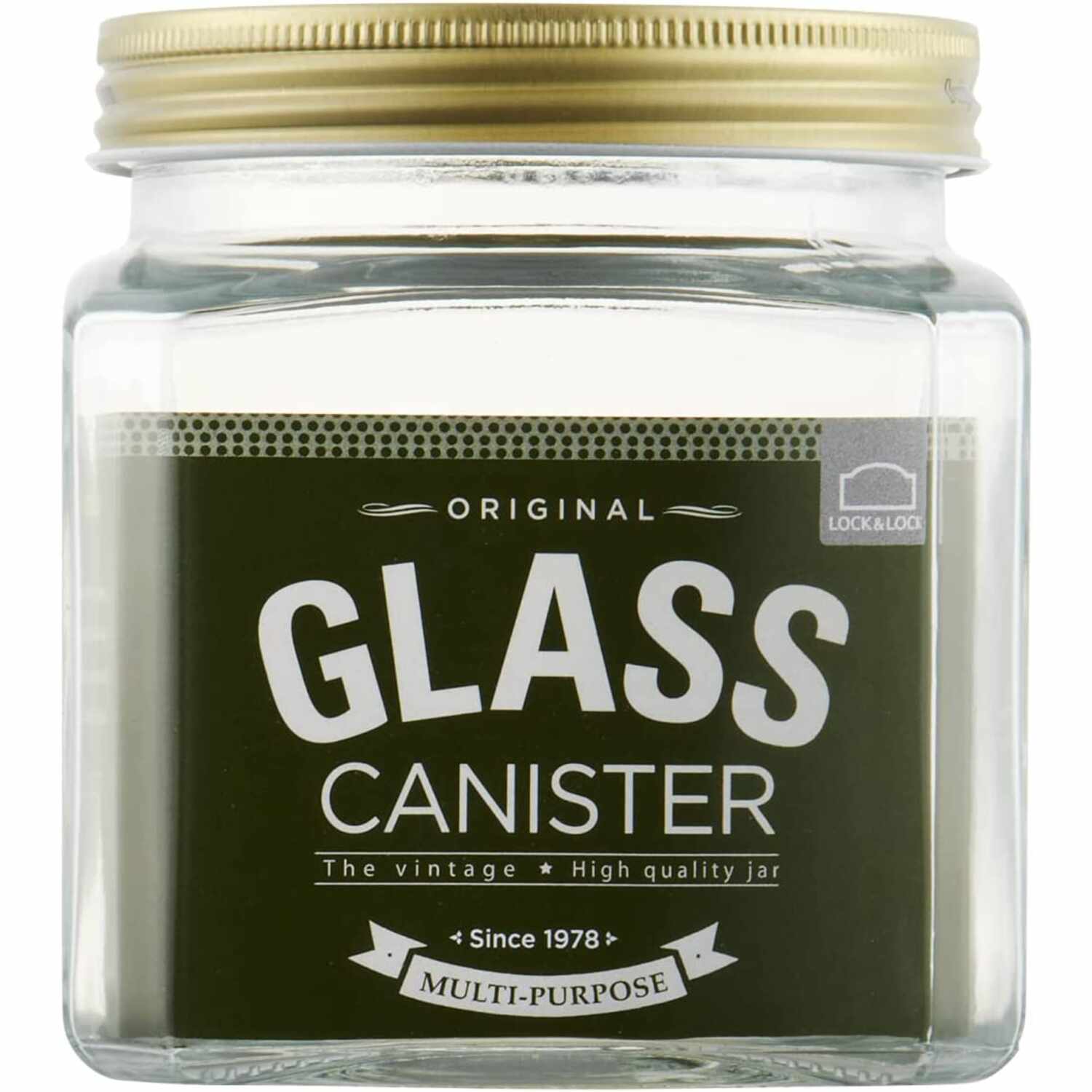 Locknlock Glass Canister-Square-1200Ml