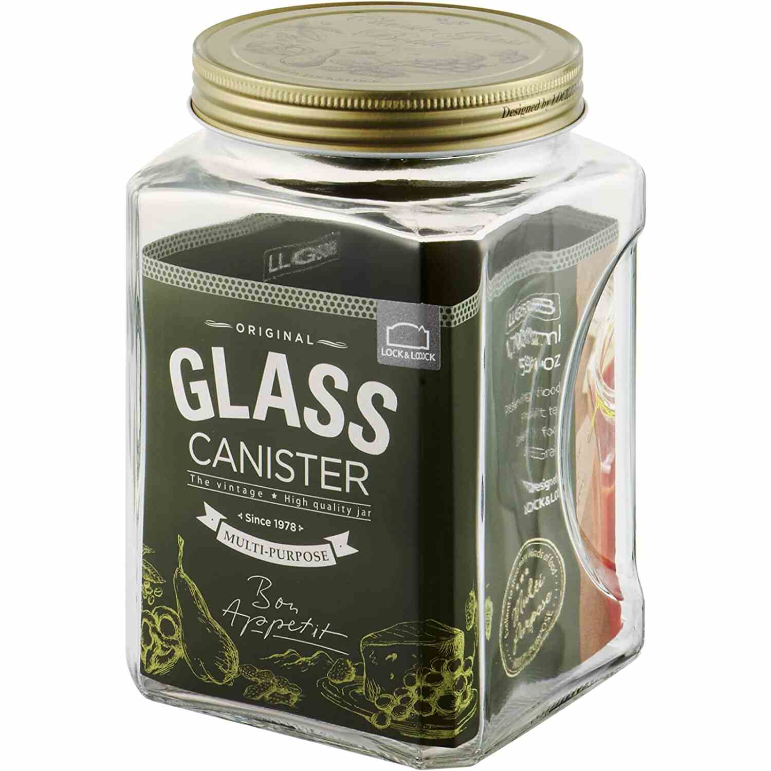 Locknlock Glass Canister-Rectangular-1,700Ml