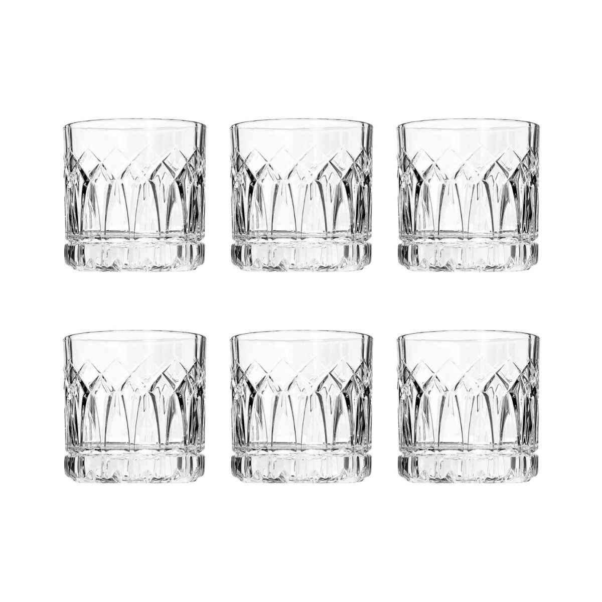 OCEAN TRAZE PAST (PST) DOUBLE ROCK GLASS, PACK OF 6, 350 ML
