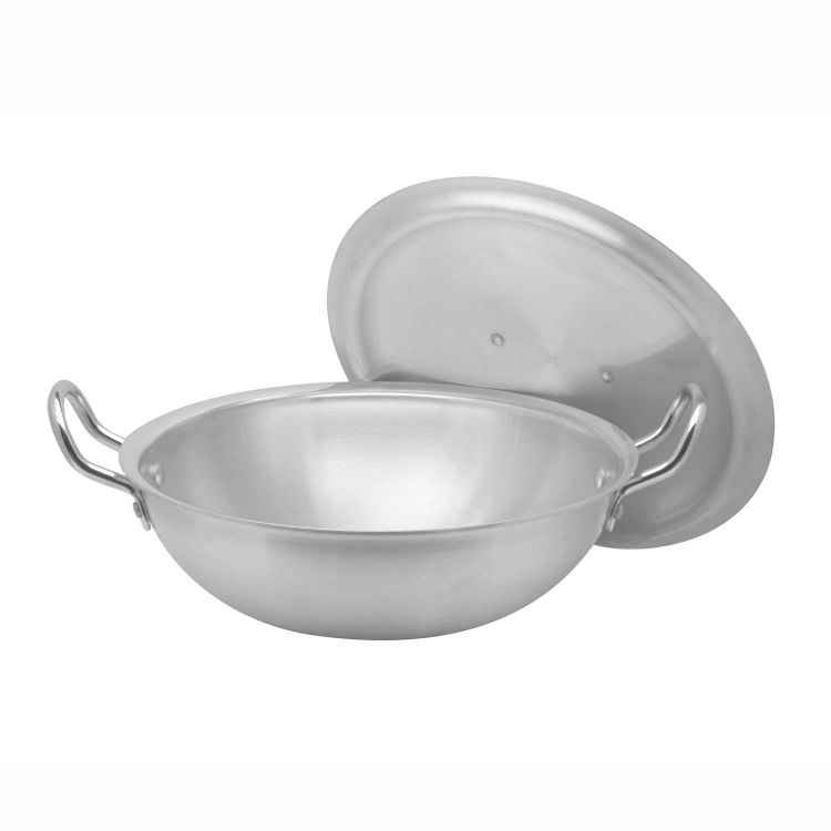 Raj Aluminium Deep Cooking Pot (Kadai) Cookware Set (Set Of 6)