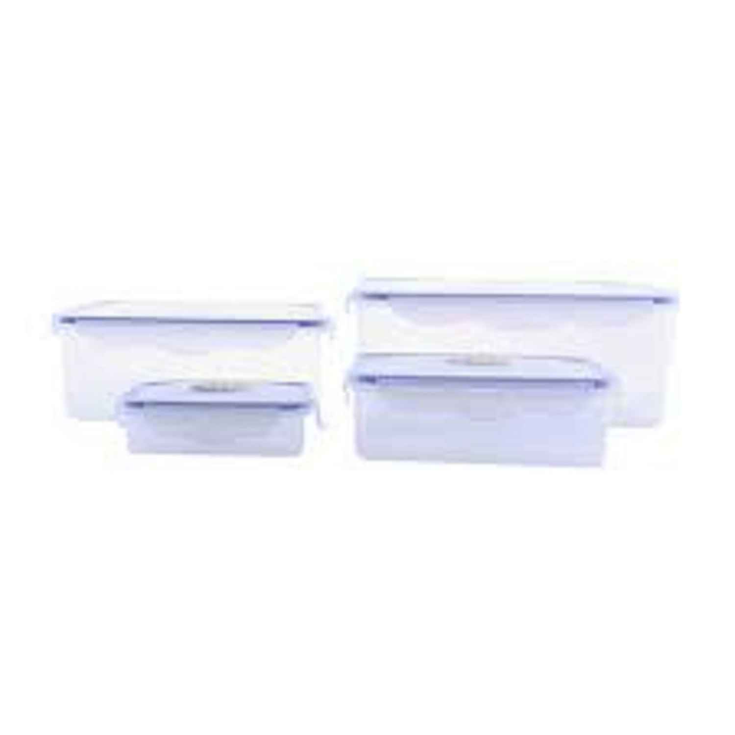 4 Pieces Airproof Rectangle Container Set [Rf1412-Apbs4] Clear/Blue