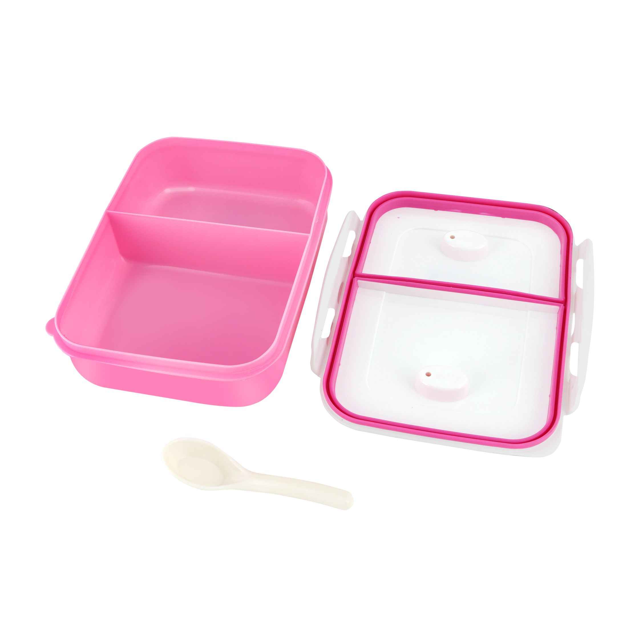 Royalford Rf4398Pn Air Tight Lunch Box/Pink - Durable & Airtight Lid| Ideal For Carrying Snacks, Lunch & Dinner To Office, Home. Sports Ground, Gym & More