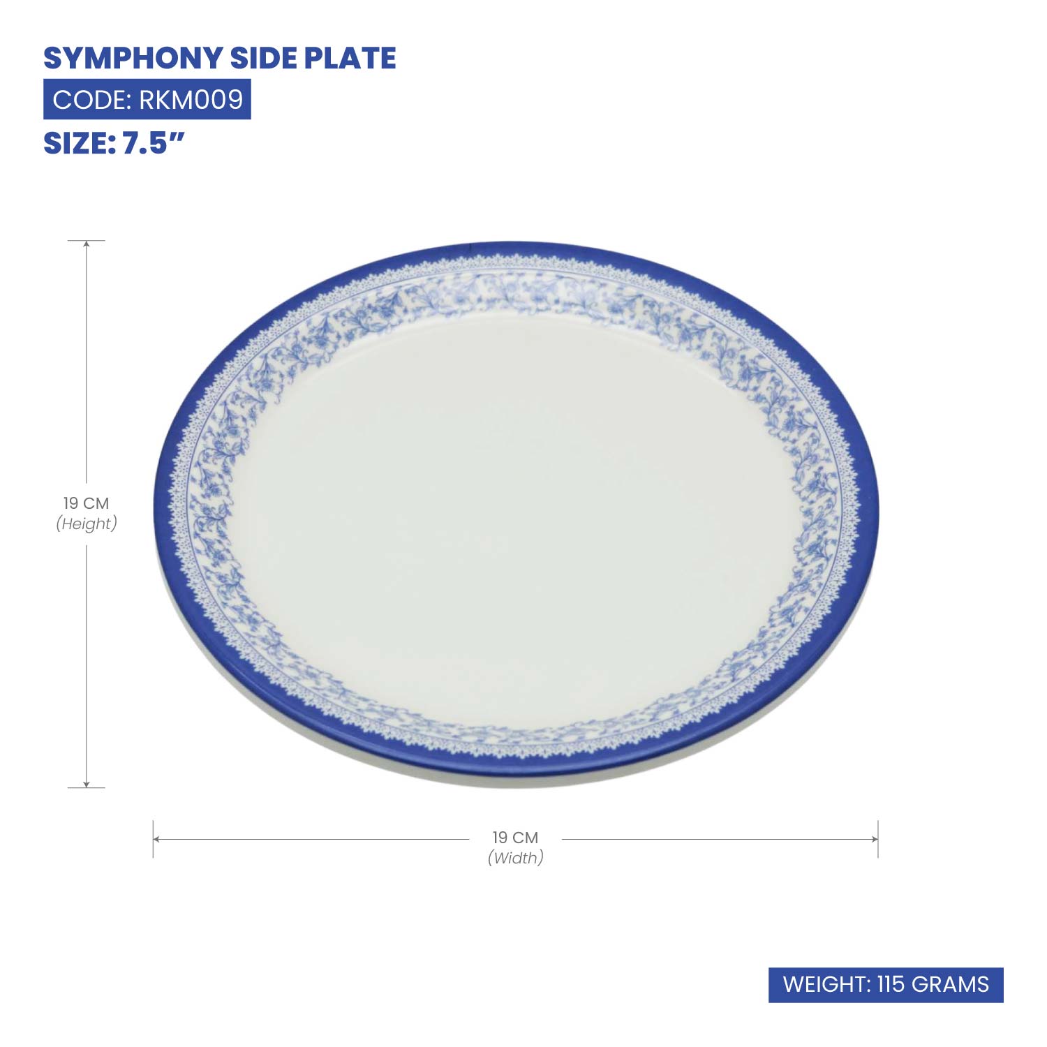 Rk Symphony Melamine Side Plate 7.5"