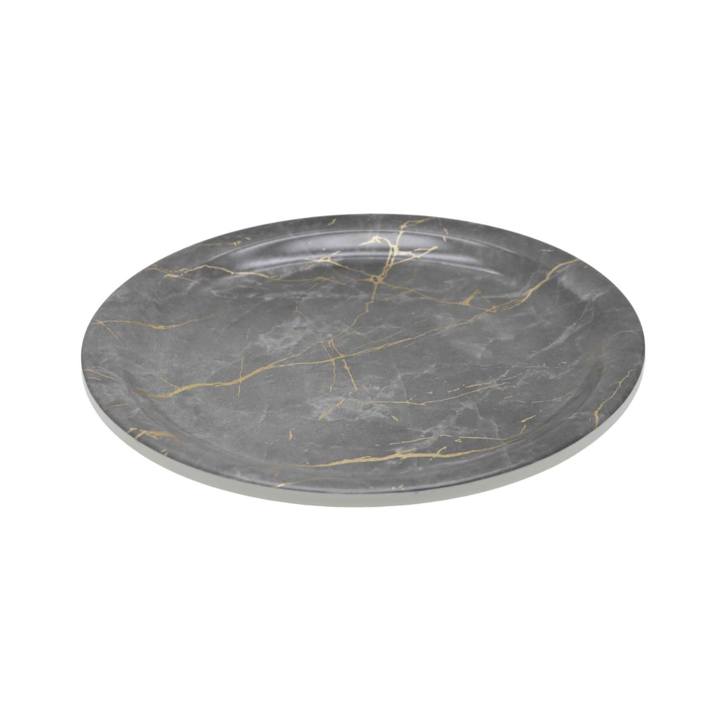 Rk Grey Static Gold Melamine Side Plate 7.5"