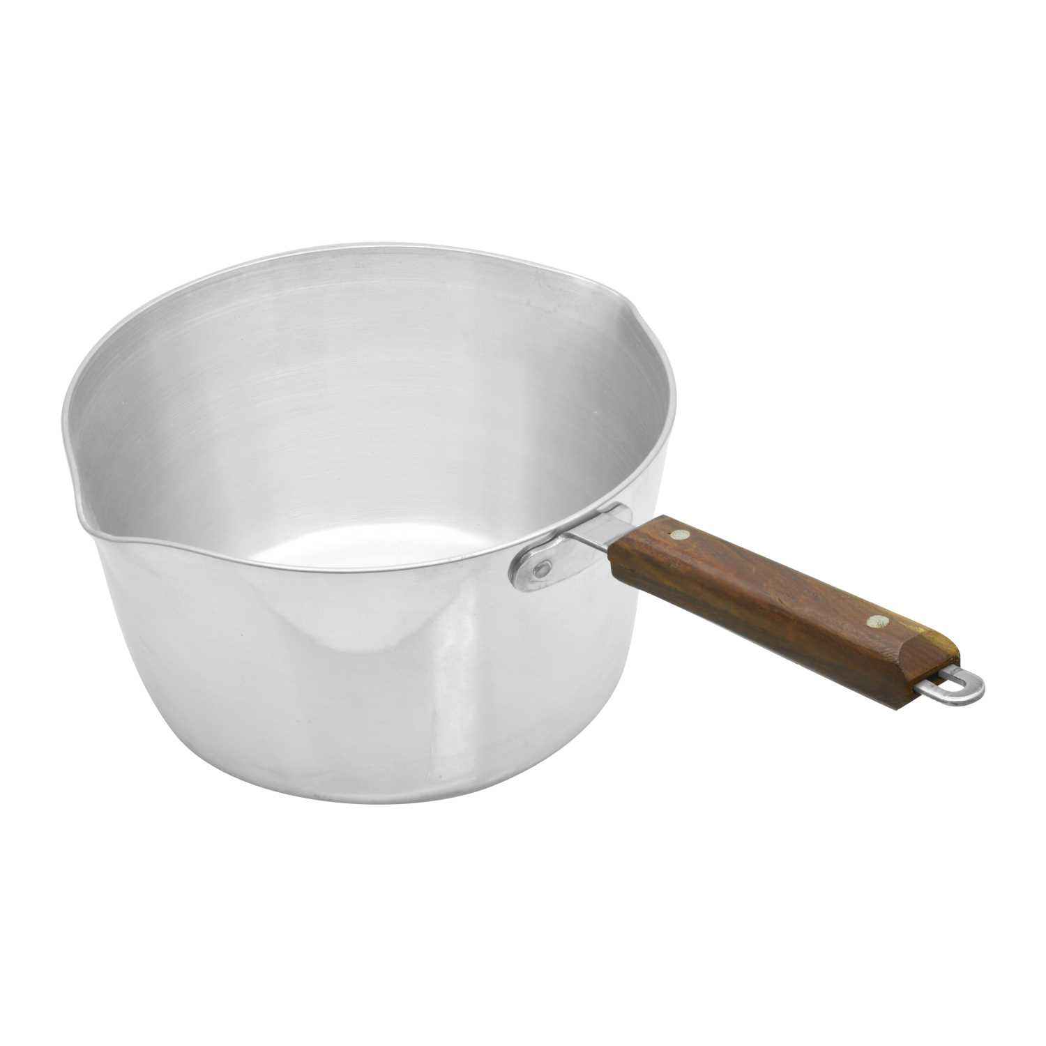 Raj Wooden Handle Aluminium Milk Pan
