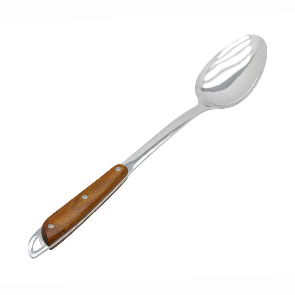 Raj Steel Basting Spoon With Wooden Handle