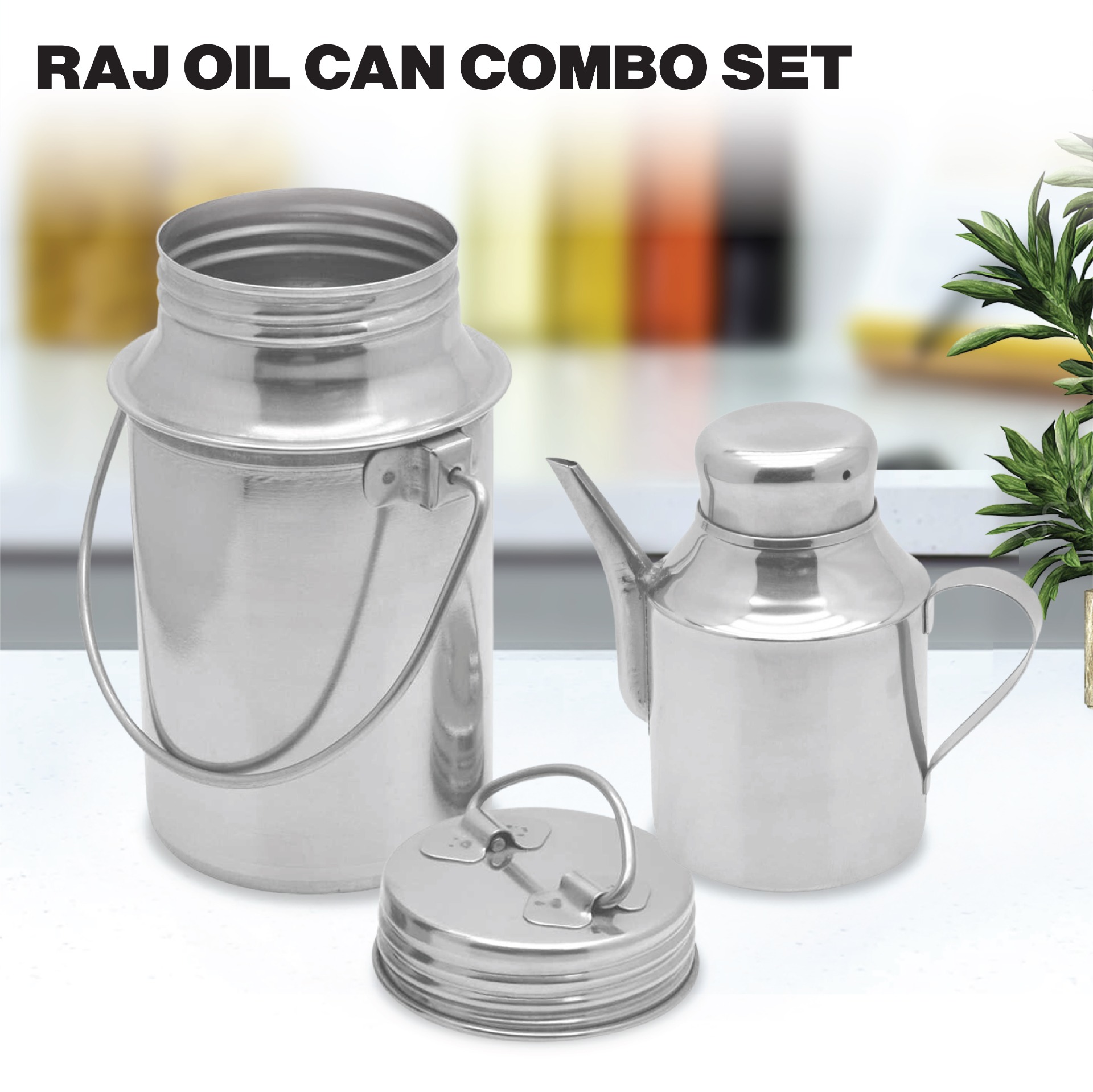 Raj Oil Can Combo Set