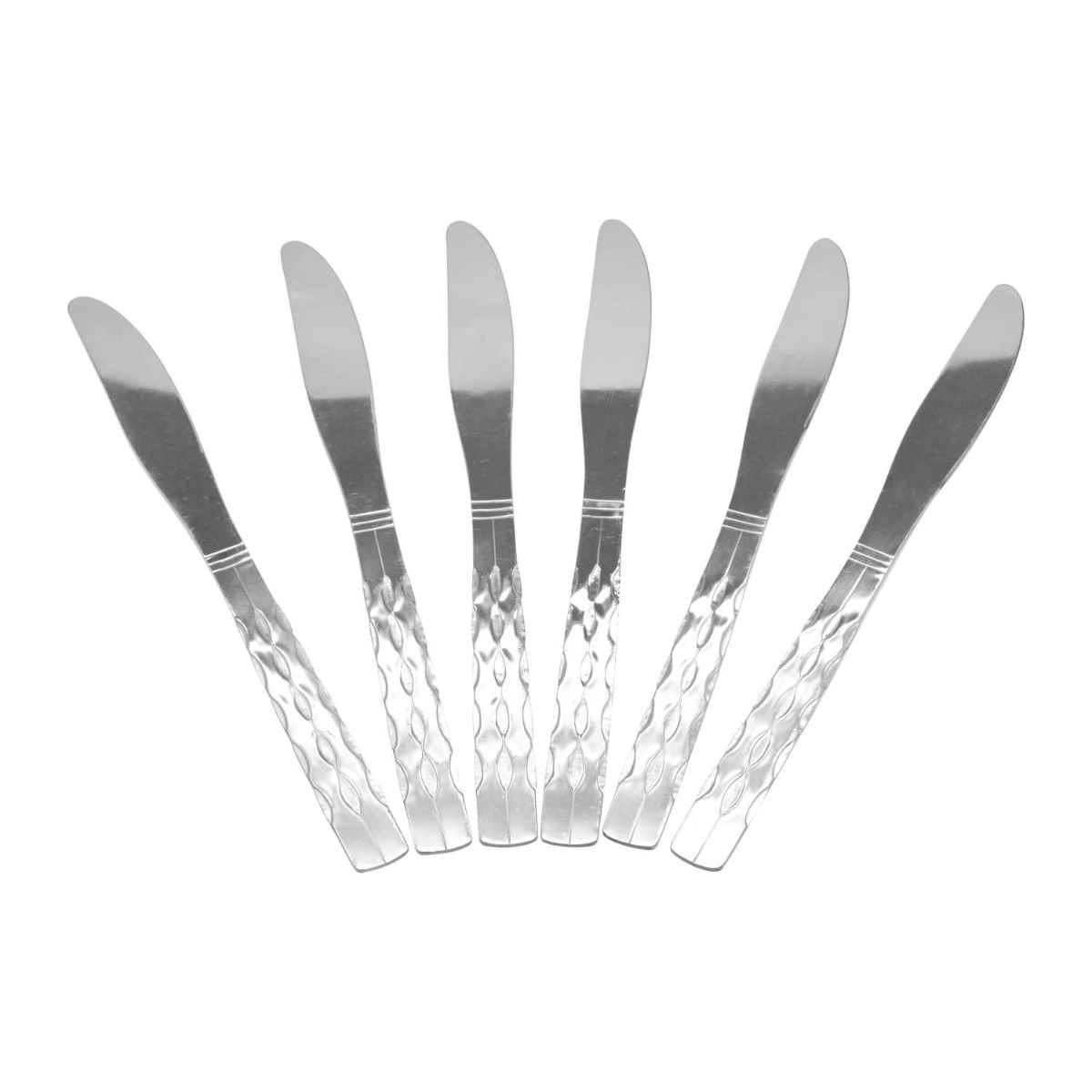 Raj Steel Dessert Knife Set (Set Of 6)
