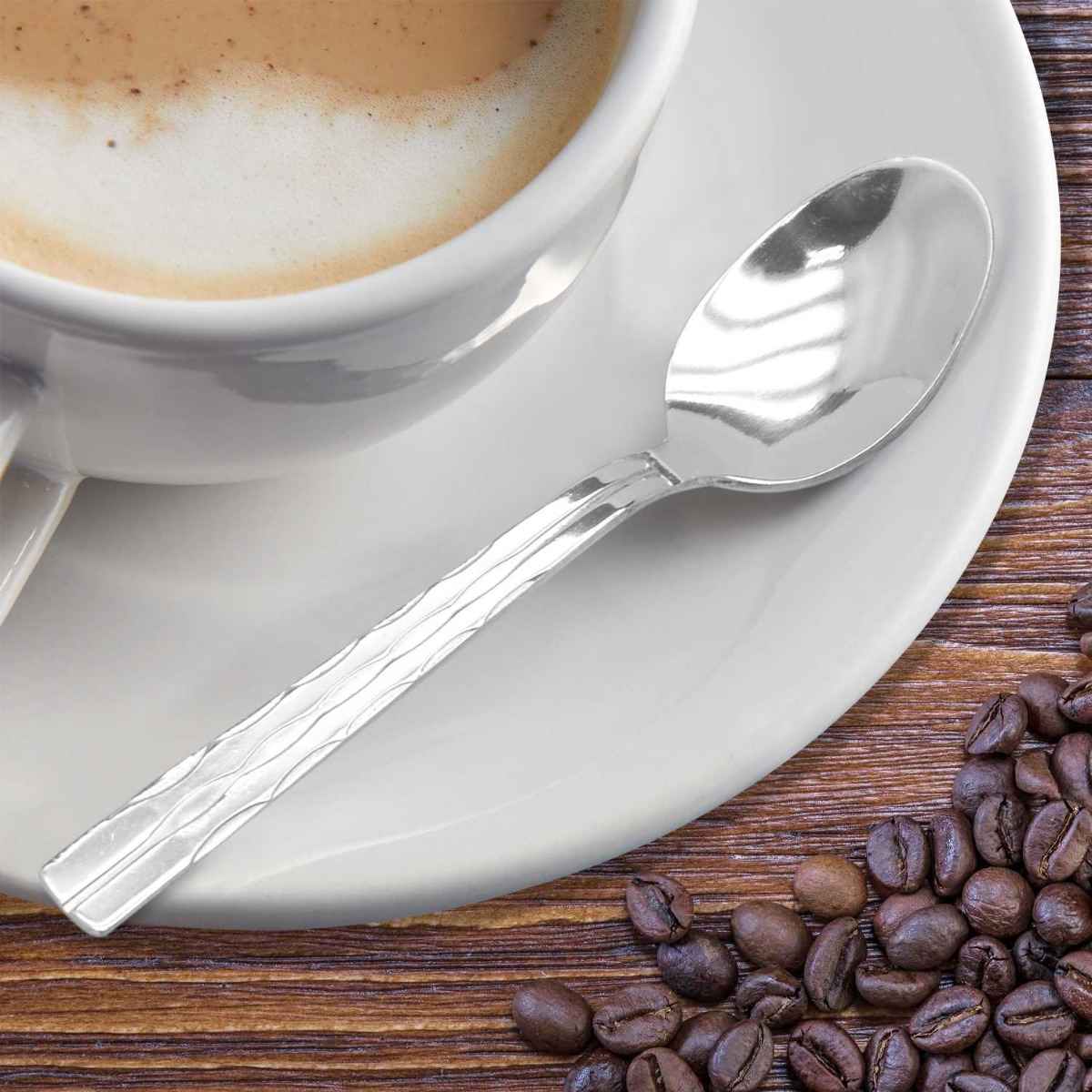 Raj Steel Coffee Spoon Set (Set Of 6)