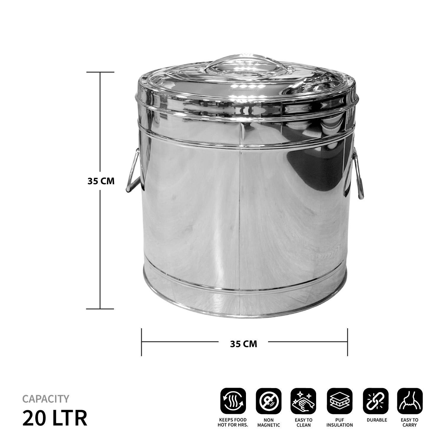 VINOD INSULATED FOOD STORAGE CONTAINERS 20 LTR