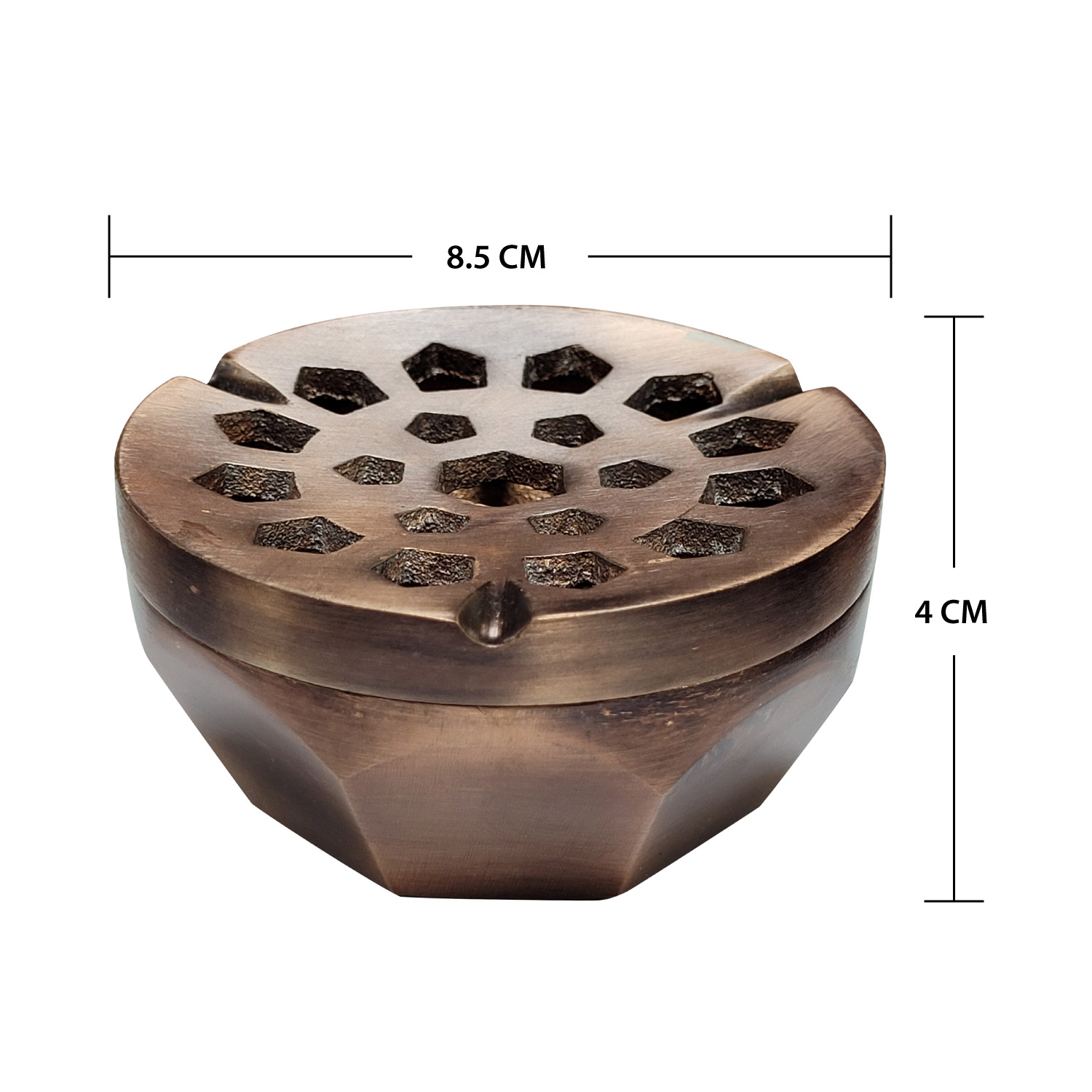 Raj Round Ash Tray - Antique Copper